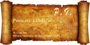 Penczu Illés névjegykártya